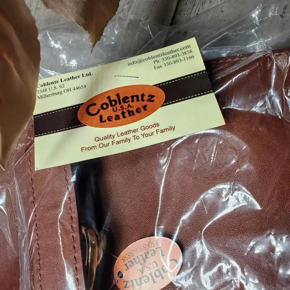 NWT Coblentz U.S.A. Handmade Large Leather Zippered Sierra Tote Bag